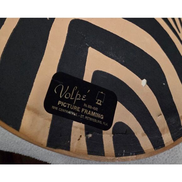 Vintage Set 2 Cross Stitch Silhouette Art Oval Framed Romance Hand Kissing - Picture 10 of 10